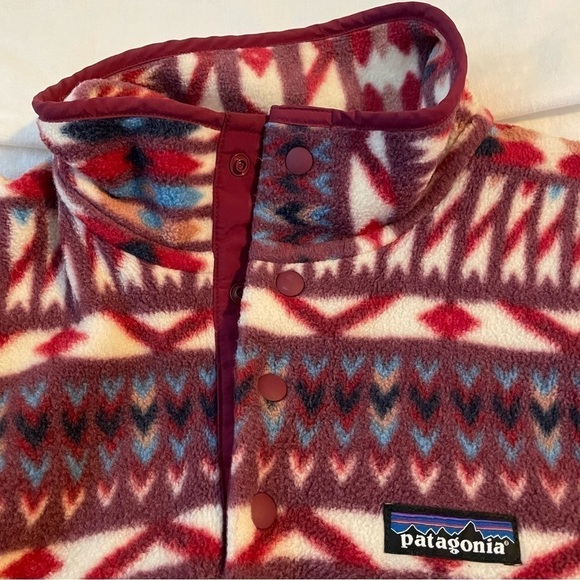 Patagonia SMALL Synchilla Snap T Fleece Pullover Kuta Klash Jacket Tribal rare - Picture 2 of 8